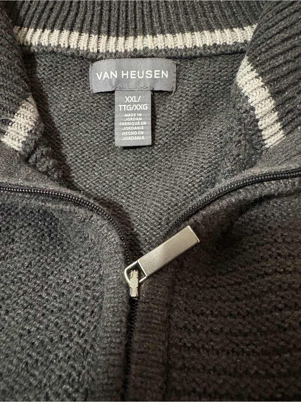 Van Heusen Dark Gray 1/4 Zip Sweater